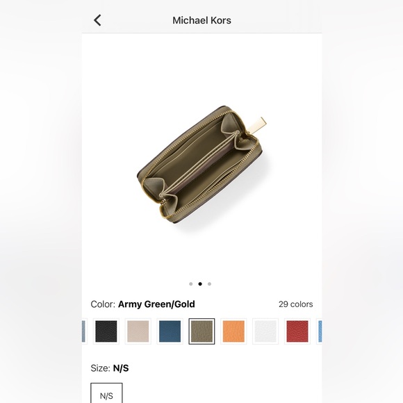 Michael Kors Army Green and Gold wallet/Card Holder - Picture 4 of 4